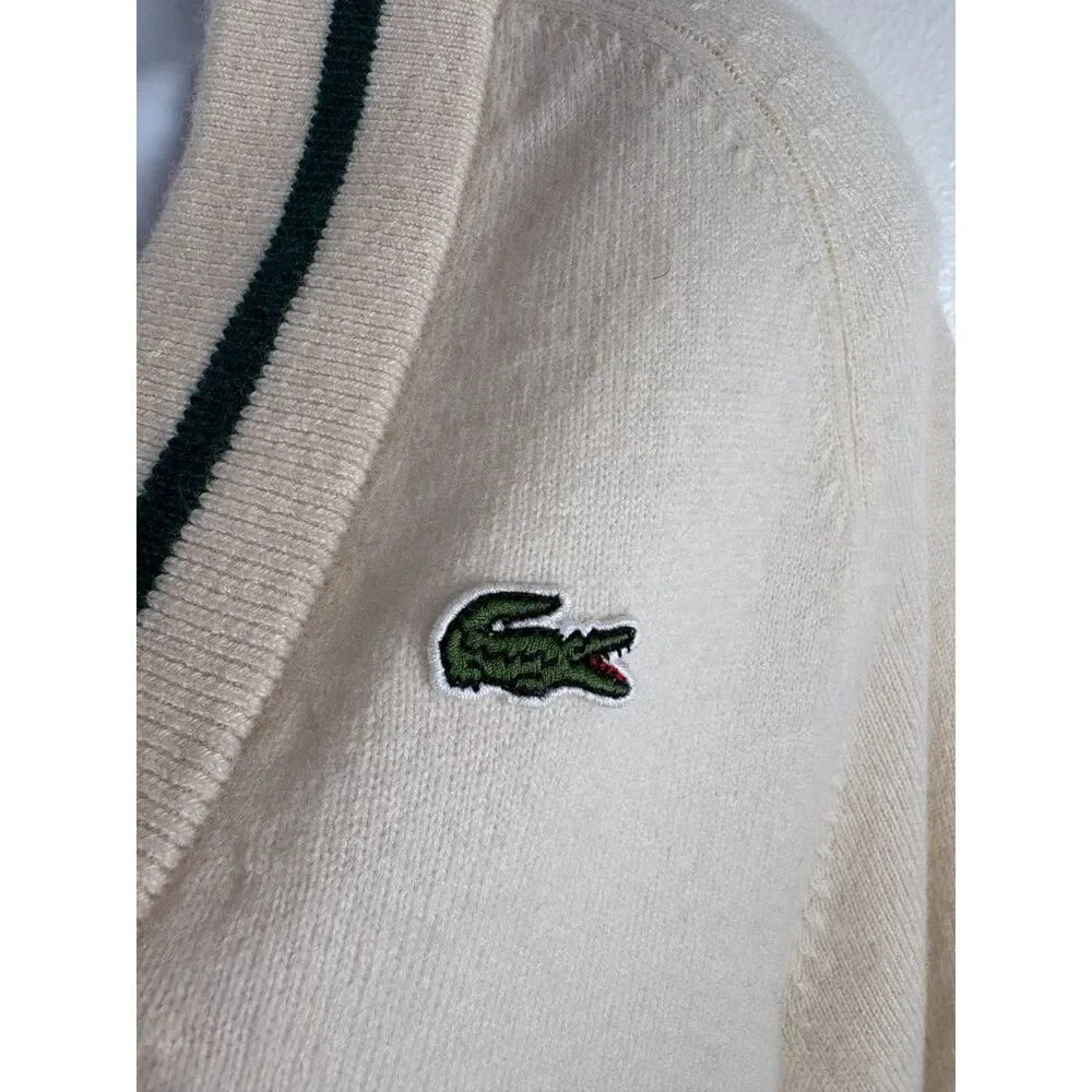 NWT Authentic Lacoste Sport Cashmere V Neck Sweater Size S - Picture 3 of 9